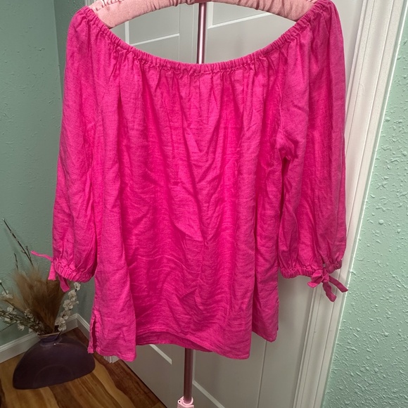 Michael Kors, large pink blouse, spring collection 55% linen - Picture 3 of 3
